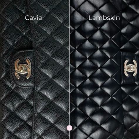 calfskin or lambskin chanel|chanel lambskin vs caviar leather.